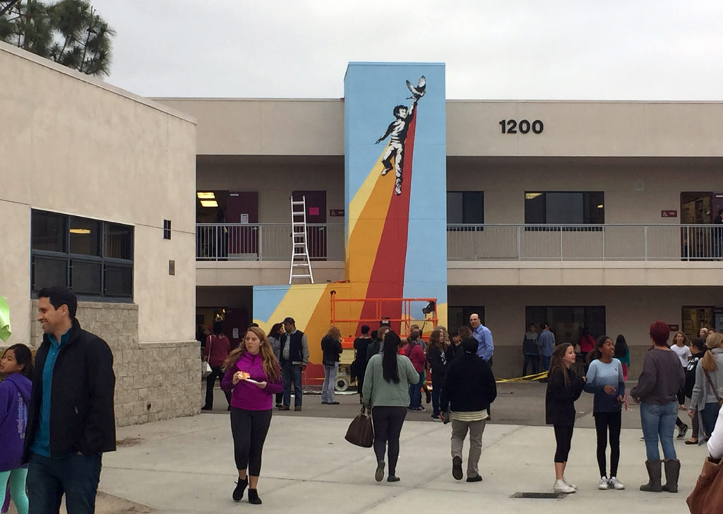 Bryan Snyder reflects on painting Aviara Oaks Middle School Carlsbad