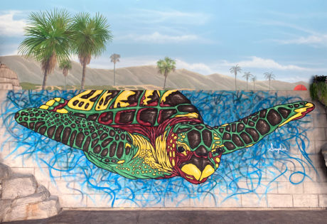 snyder art legoland mural sea turtle