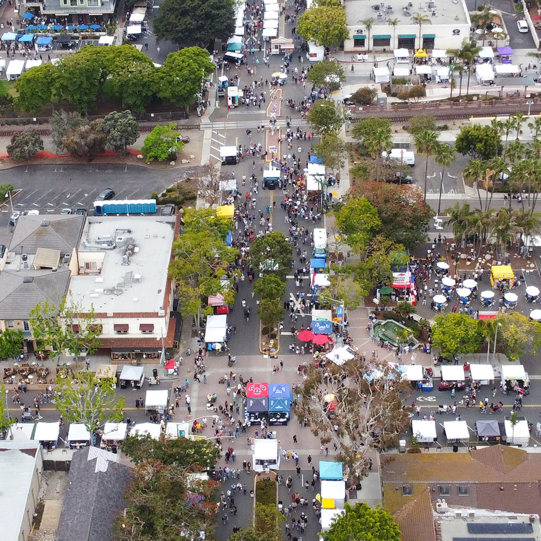 Carlsbad Street Faire from the Air Carlsbad Art and Culture at