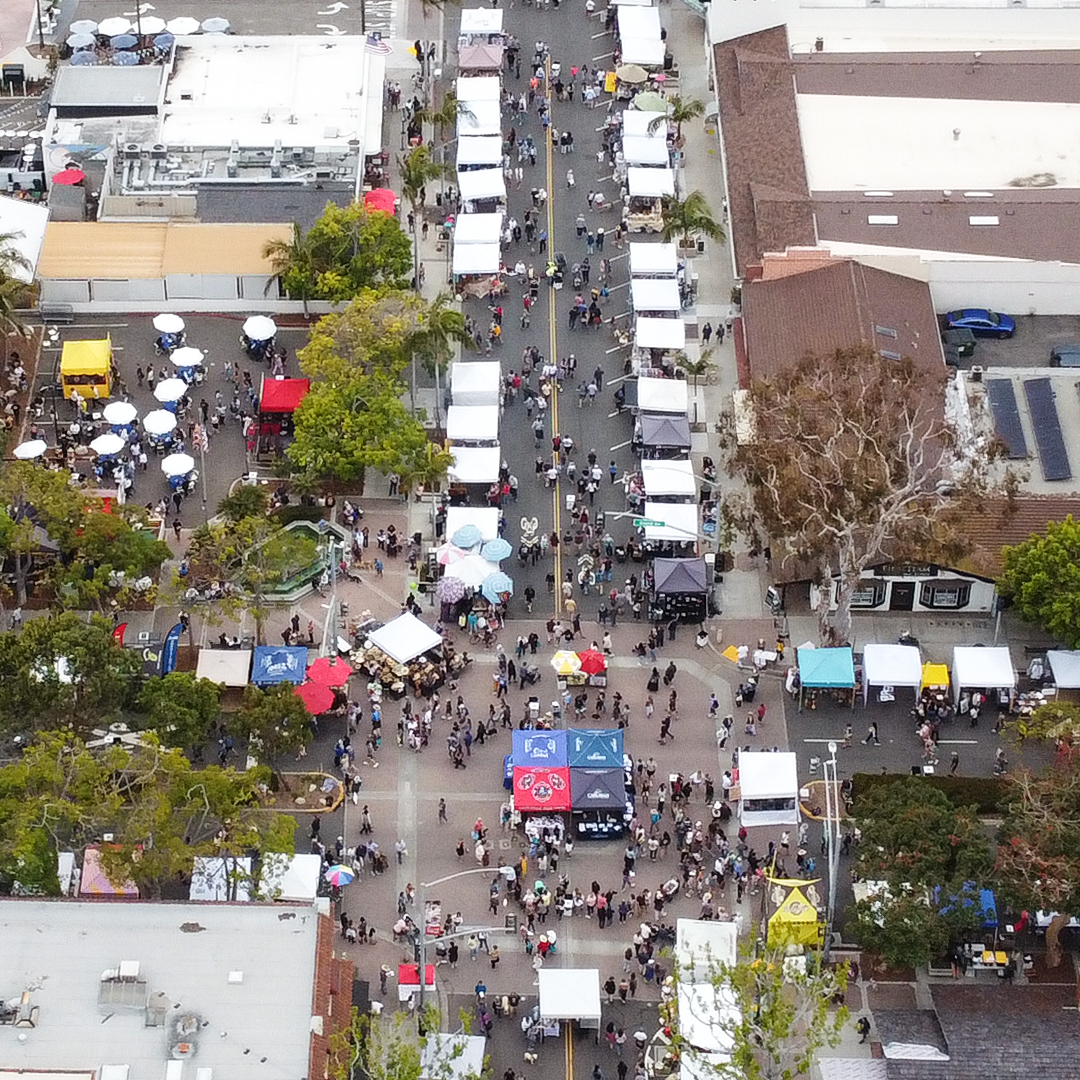 Carlsbad Street Faire from the Air Carlsbad Art and Culture at